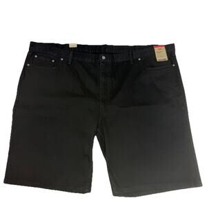 NWT Levi's 469 Loose Fit Men's Shorts Sz 56 Black Denim Jean Shorts Big & Tall